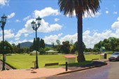 Панорама центра `серной столицы` Новой Зеландии - Роторуа